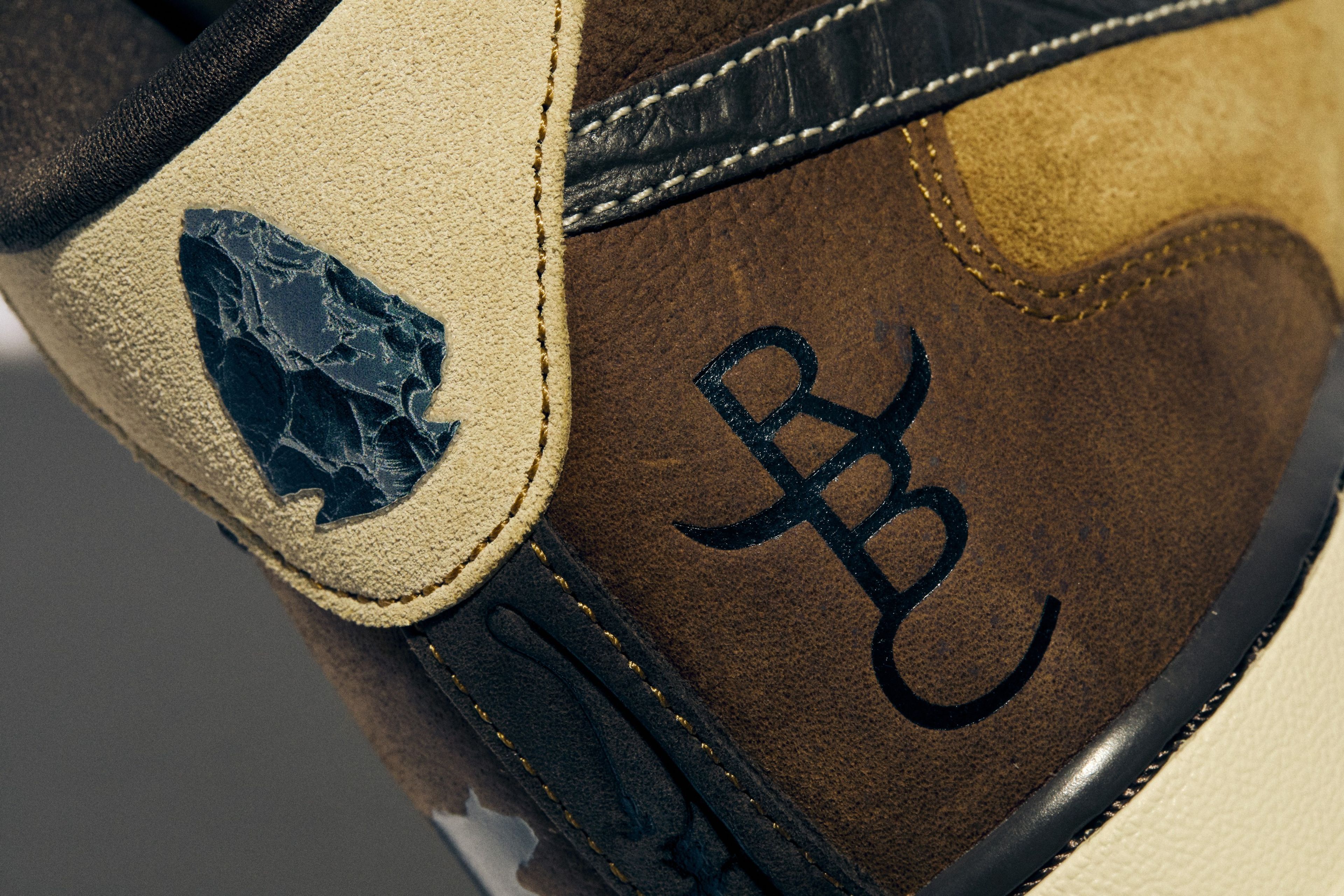 A BBC custom logo on the Nike Air Force 1 Mid.