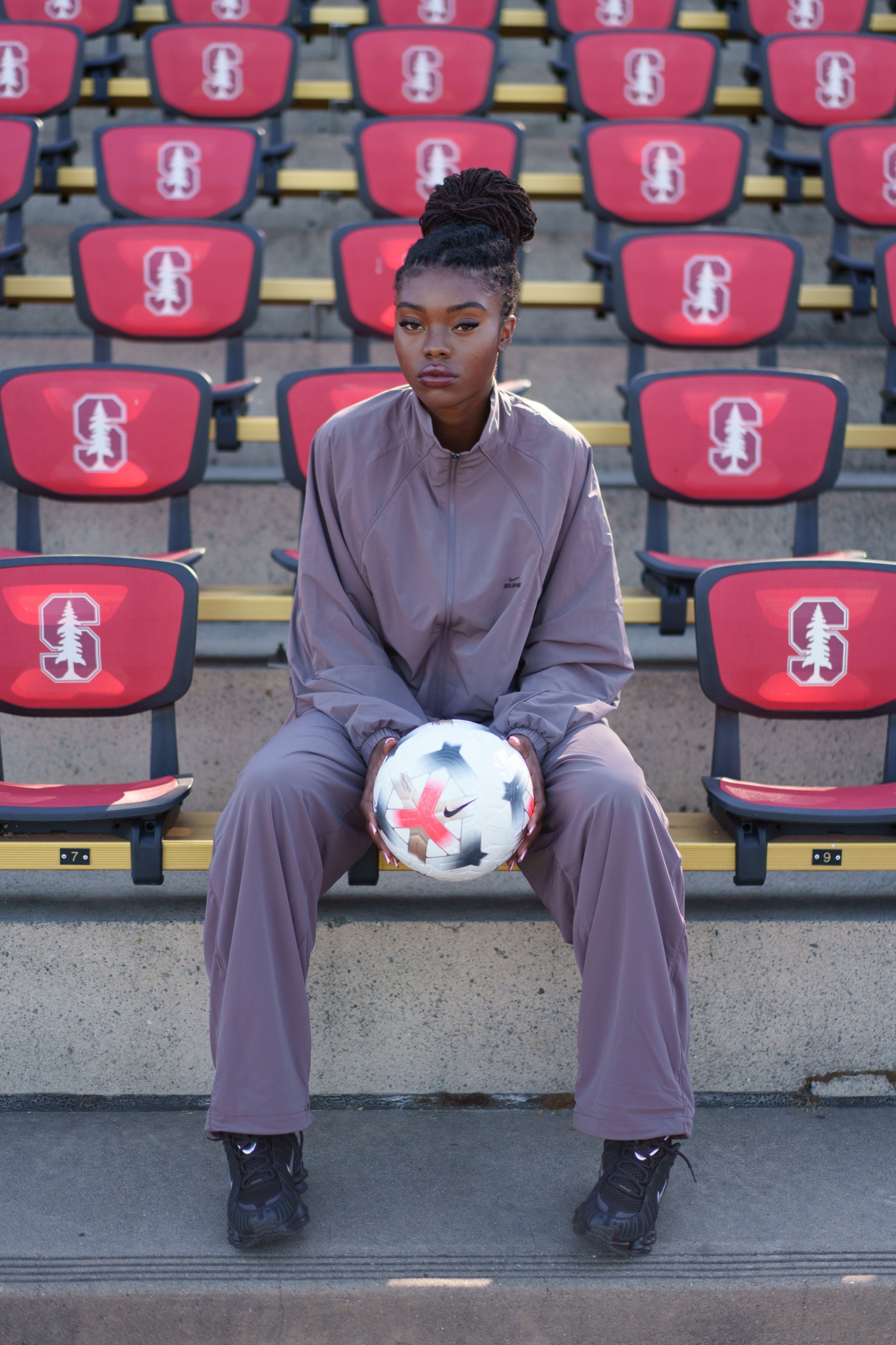 Lizzie Boamah, a Stanford University athlete joining Nike’s Blue Ribbon Elite NIL roster.