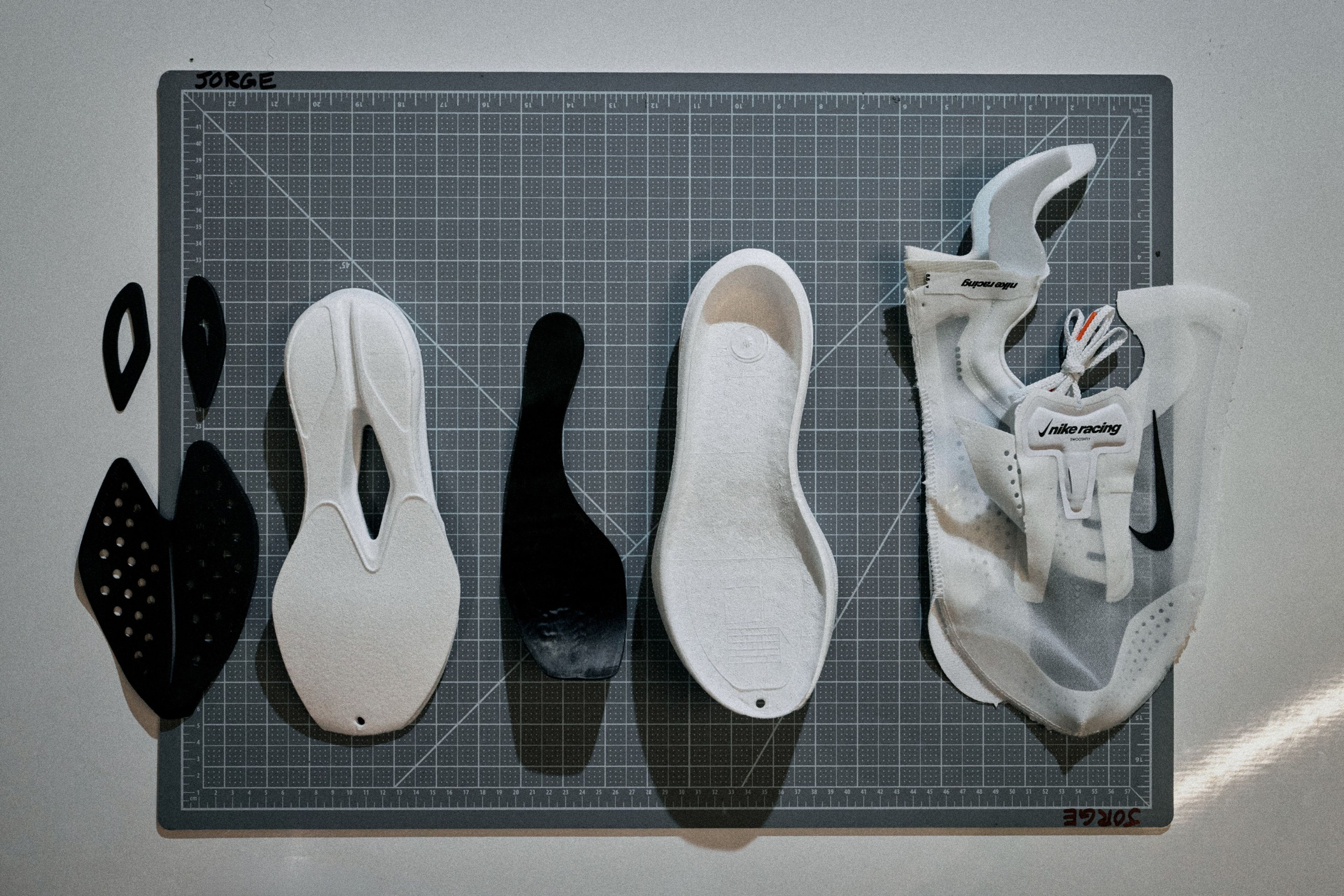 Components of a running shoe