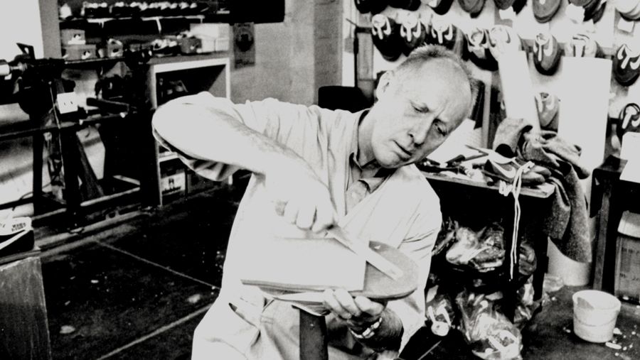 Bill Bowerman working in Nike's Eugene lab