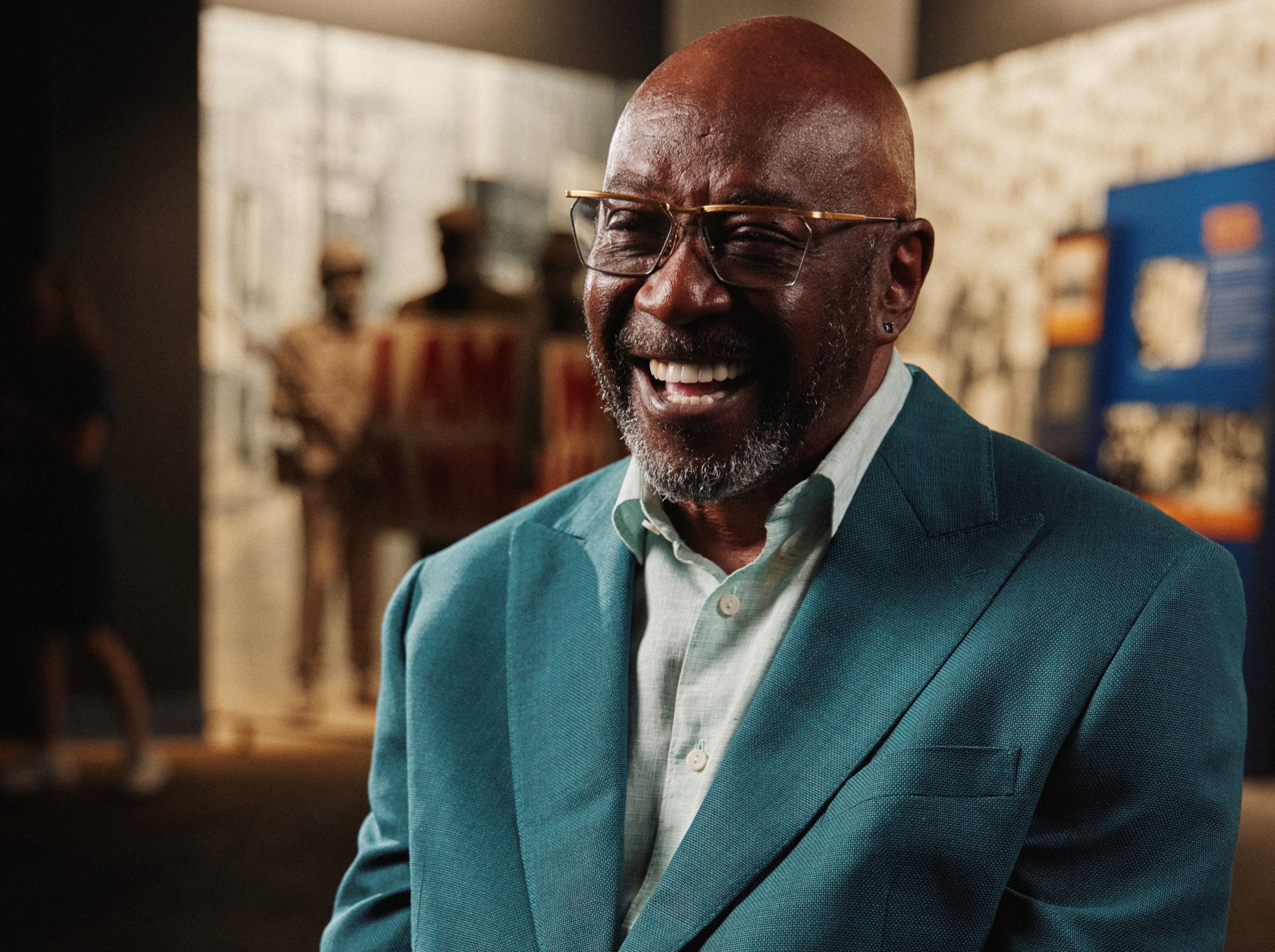 Willie Gregory, Nike Senior Director, Community Relations, smiles while sitting inside the National Civil Rights Museum.