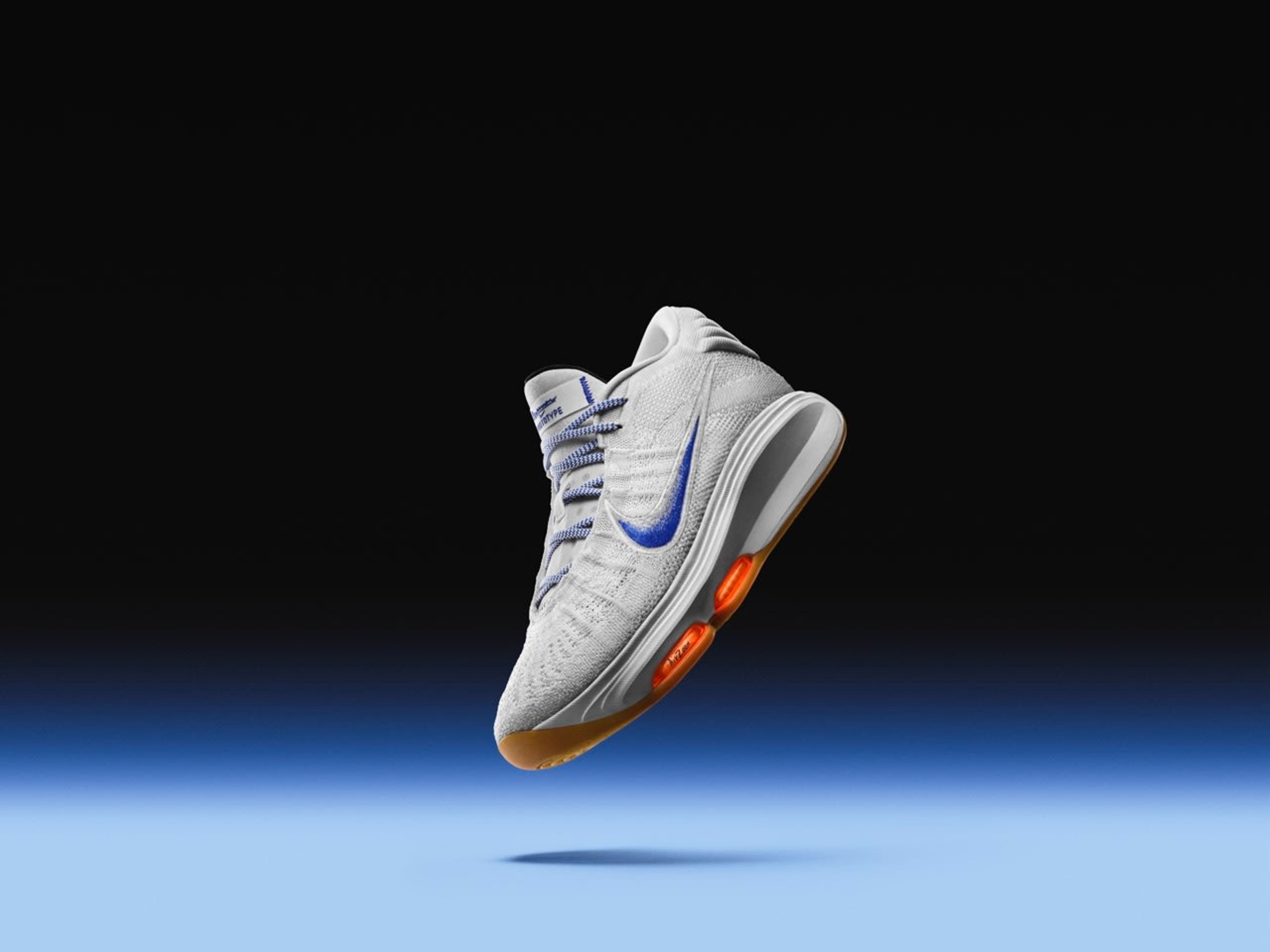 Front angled view of the Nike G.T. Hustle 3 in white