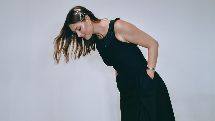 sharapova little black dress Maria Sharapova Goes Back to Black on the U.S. Open Tennis Court
