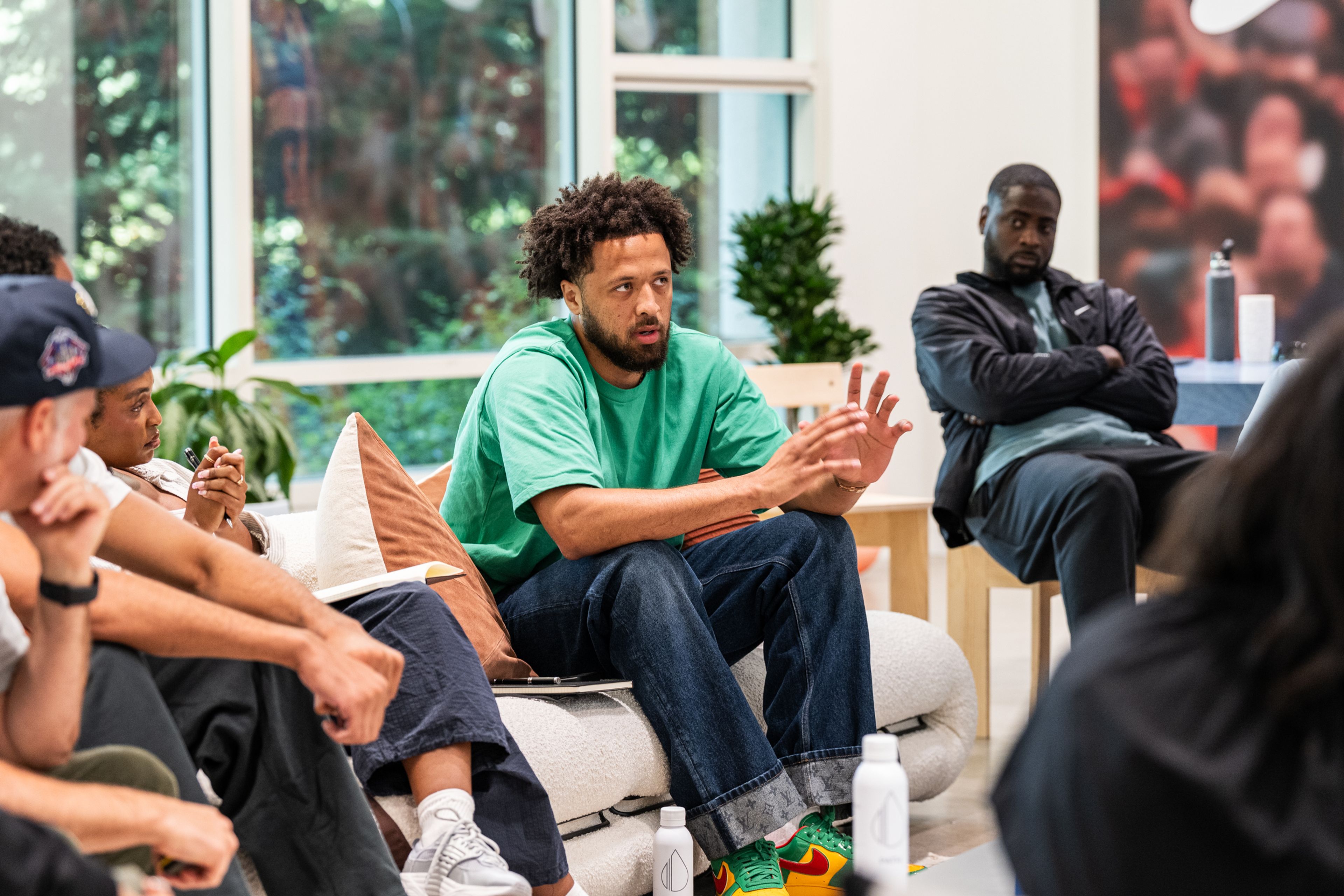 Cunningham giving feedback to Nike product teams during his recent world headquarters visit.