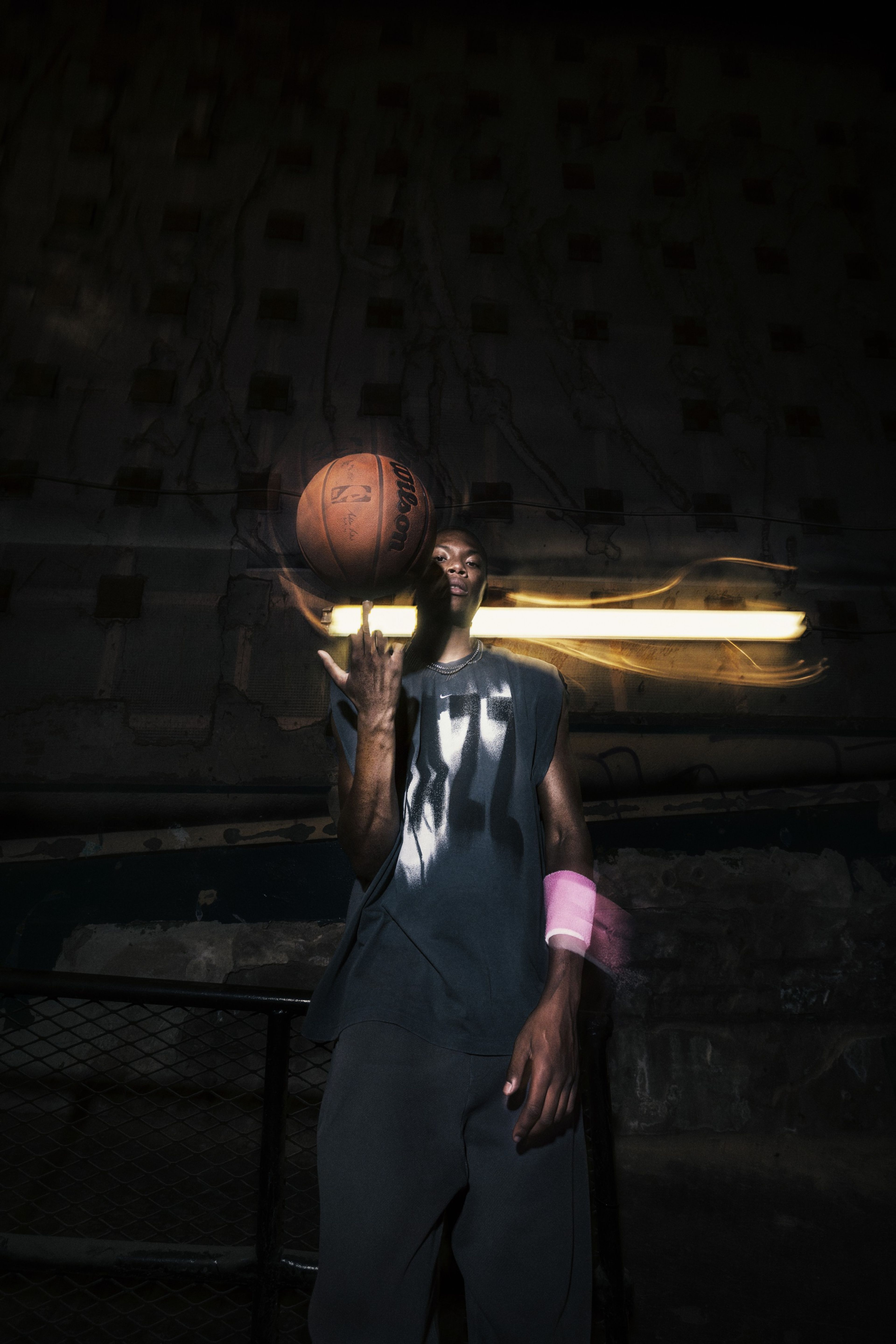 Nike athlete Ace Bailey is pictured in a black Utah Jazz shirt from Nike’s NBA Standard Issue Collection.